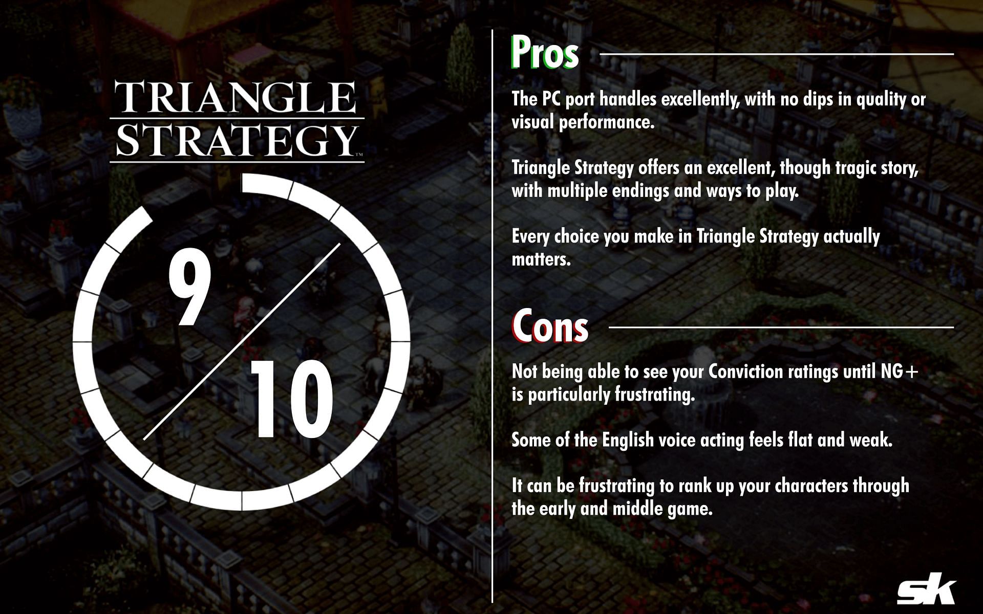 Triangle Strategy features exceptional gameplay and a quality story (Image via Sportskeeda)