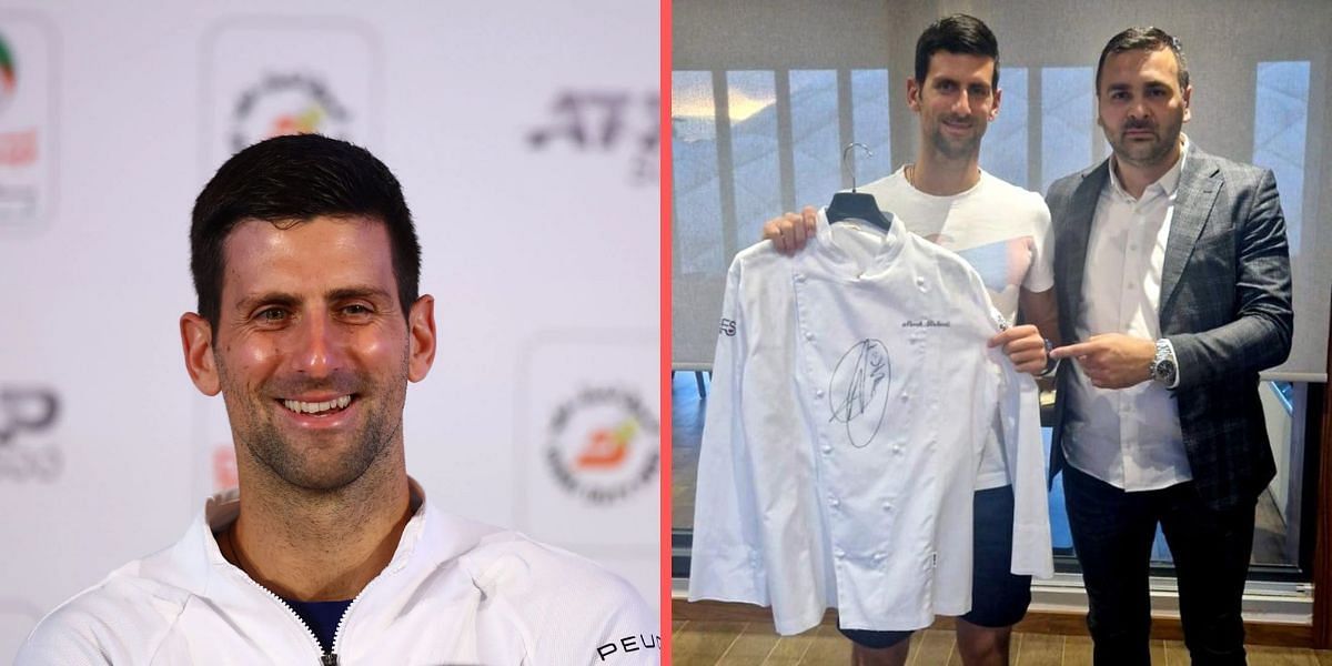 Novak Djokovic autographed chef jacket to be auctioned off
