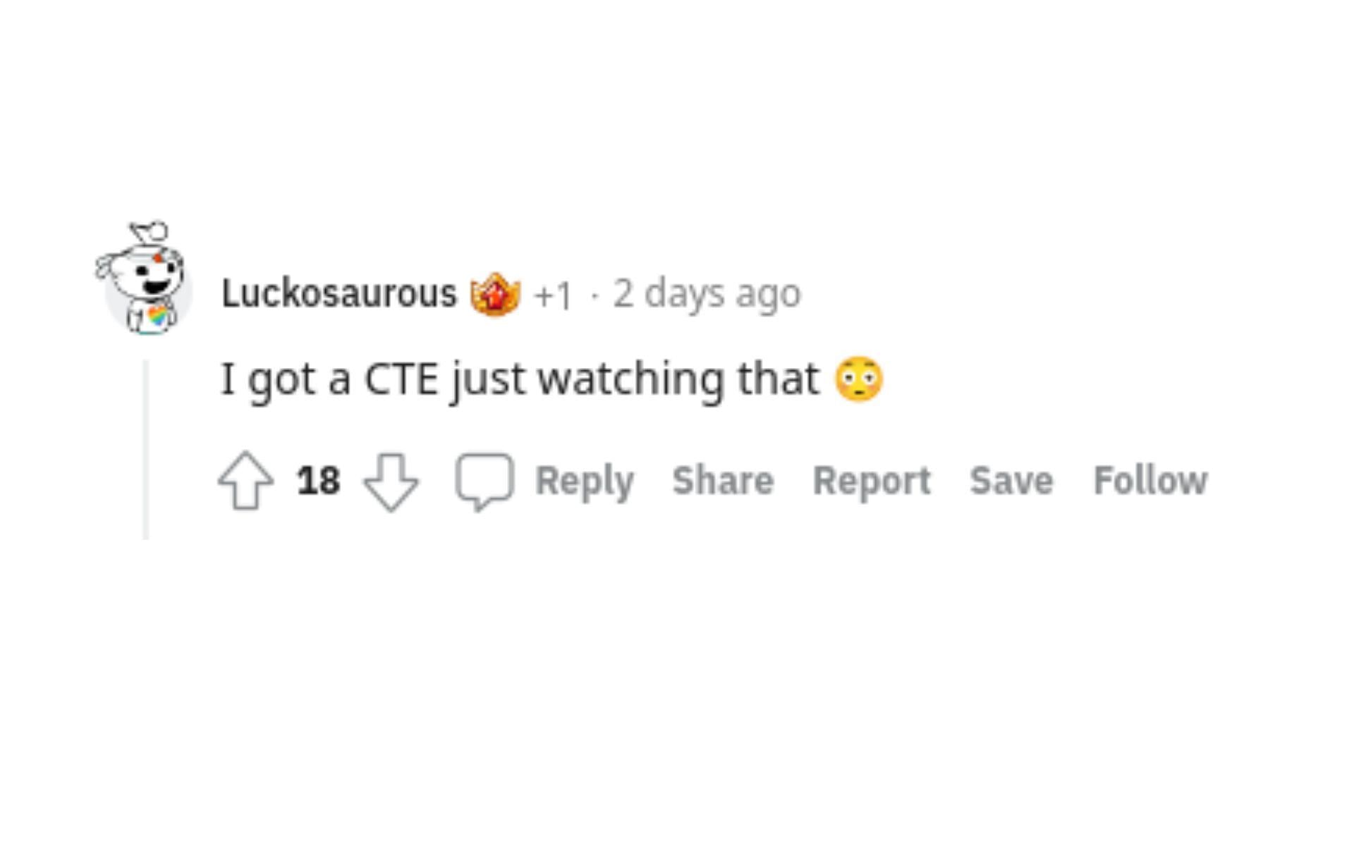 A fan joking about CTE