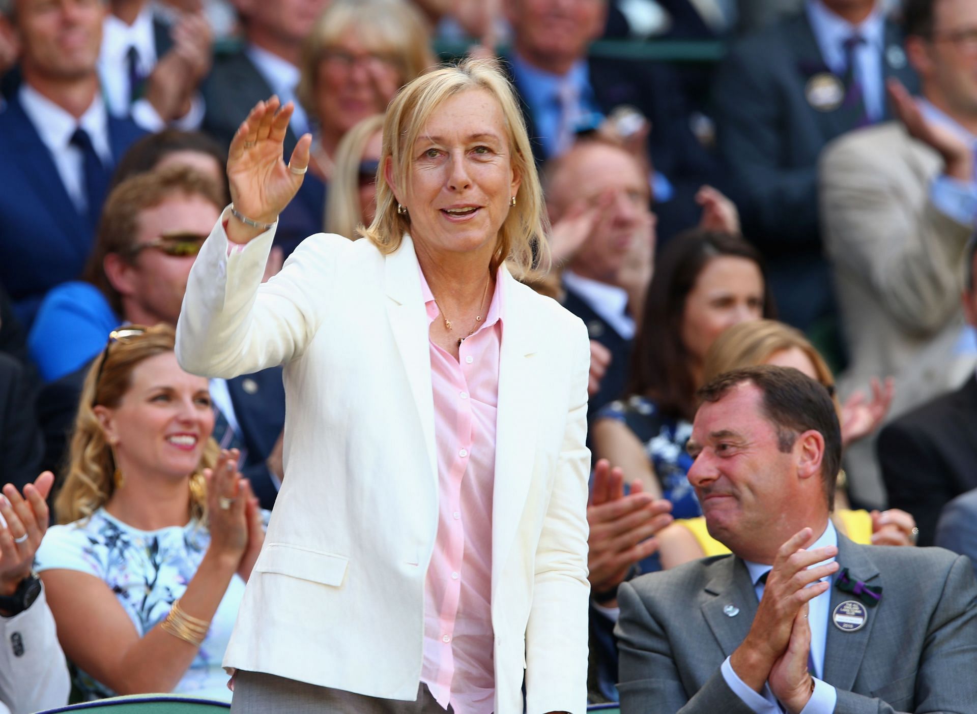 Martina Navratilova on Day 6 of the 2015 Wimbledon Championships