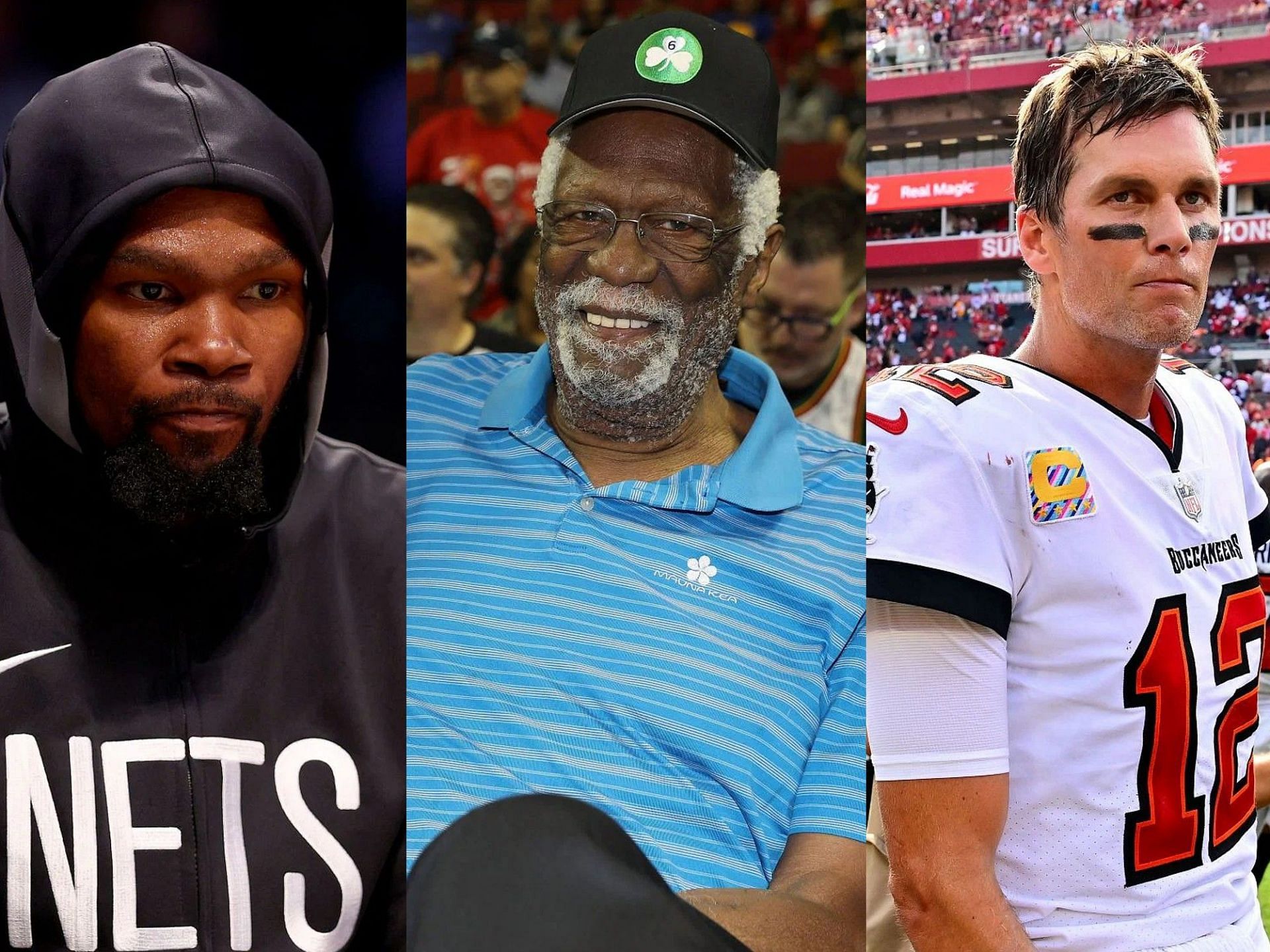 Tom Brady shockingly omits Celtics legend Bill Russell from all-time NBA  Top 10 list, adds Kevin Durant instead