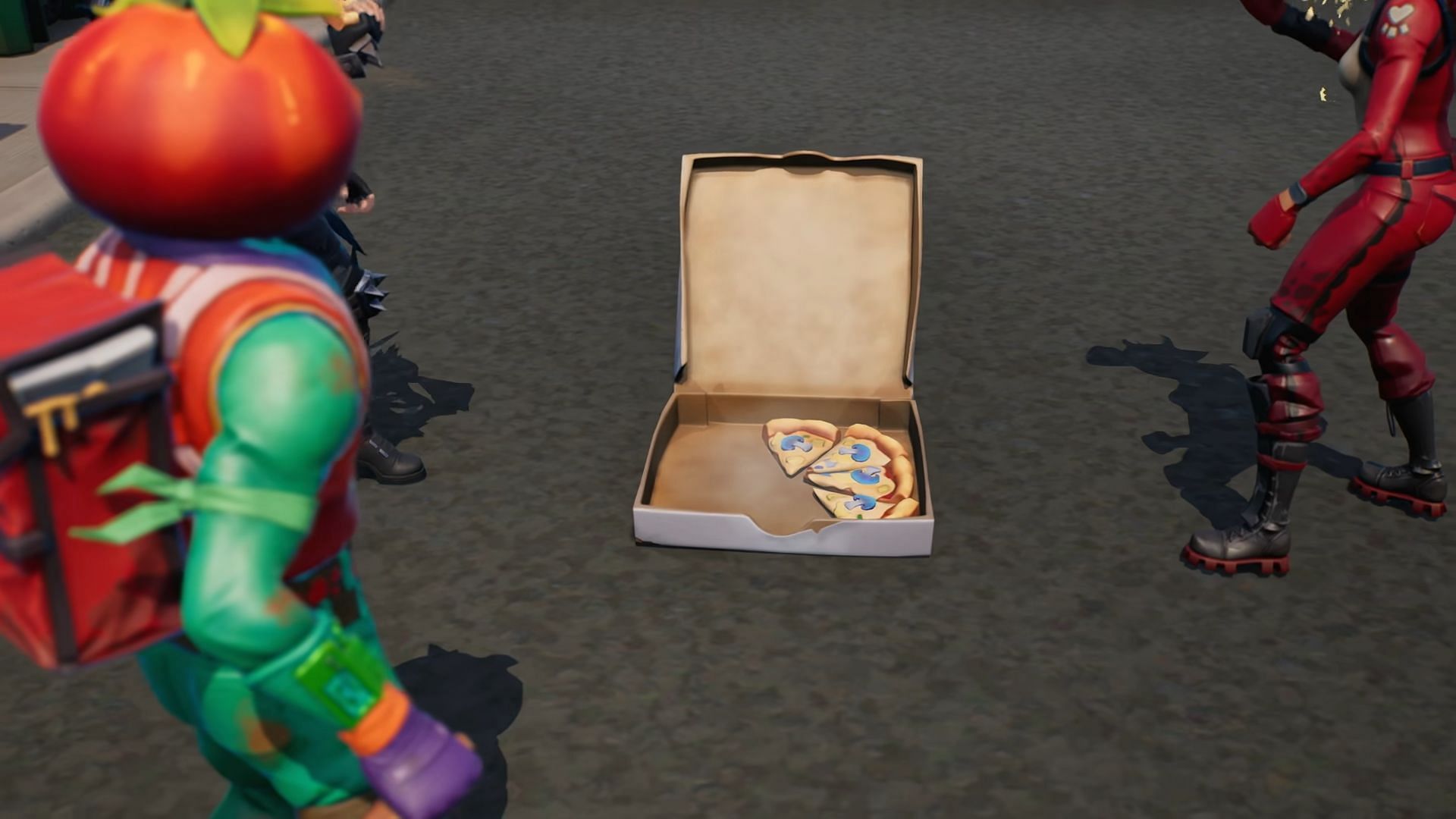 To throw a Pizza Party at Grim Gambles or Reality Tree, you will first need to find the item (Image via Epic Games)