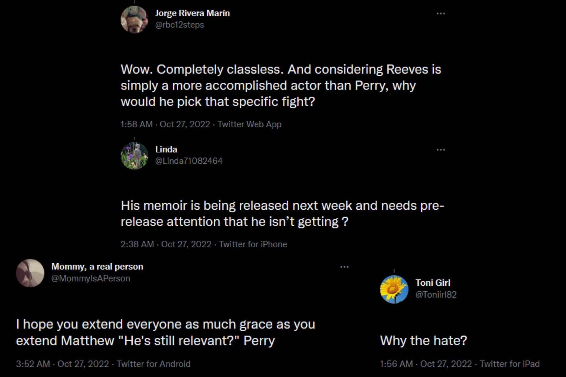 Matthew Perry déteste Keanu Reeves