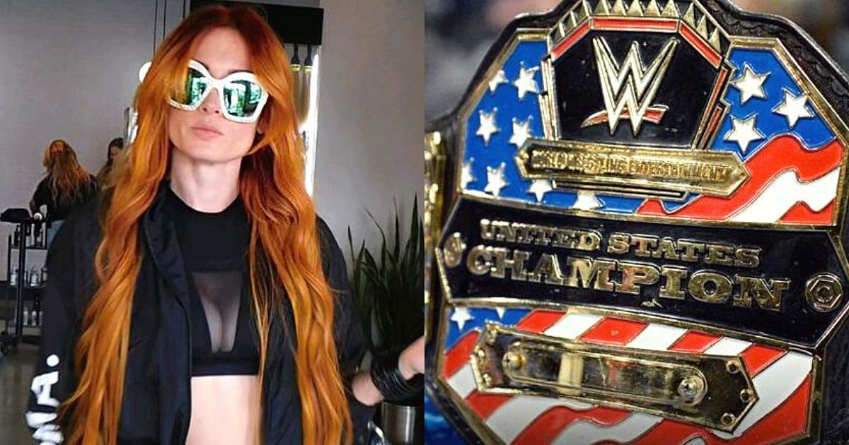 Becky Lynch and the old United States Championship belt.