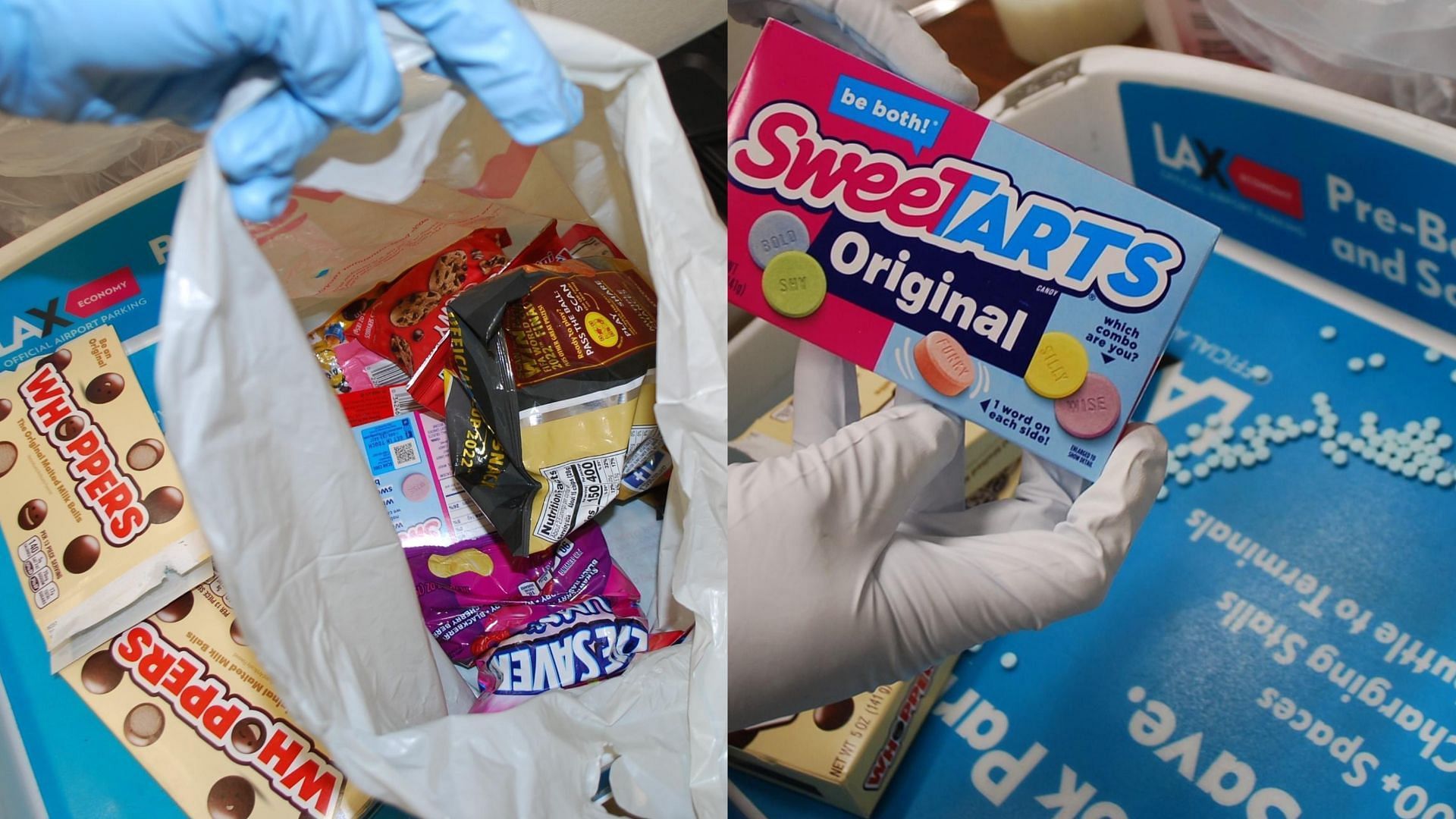 The drugs were found in sealed candy bags (Image via lasd.org)