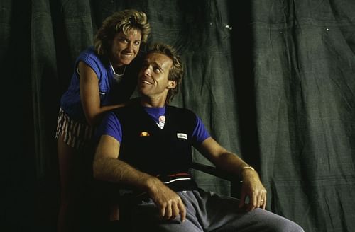 Chris Evert and John Lloyd circa 1985.