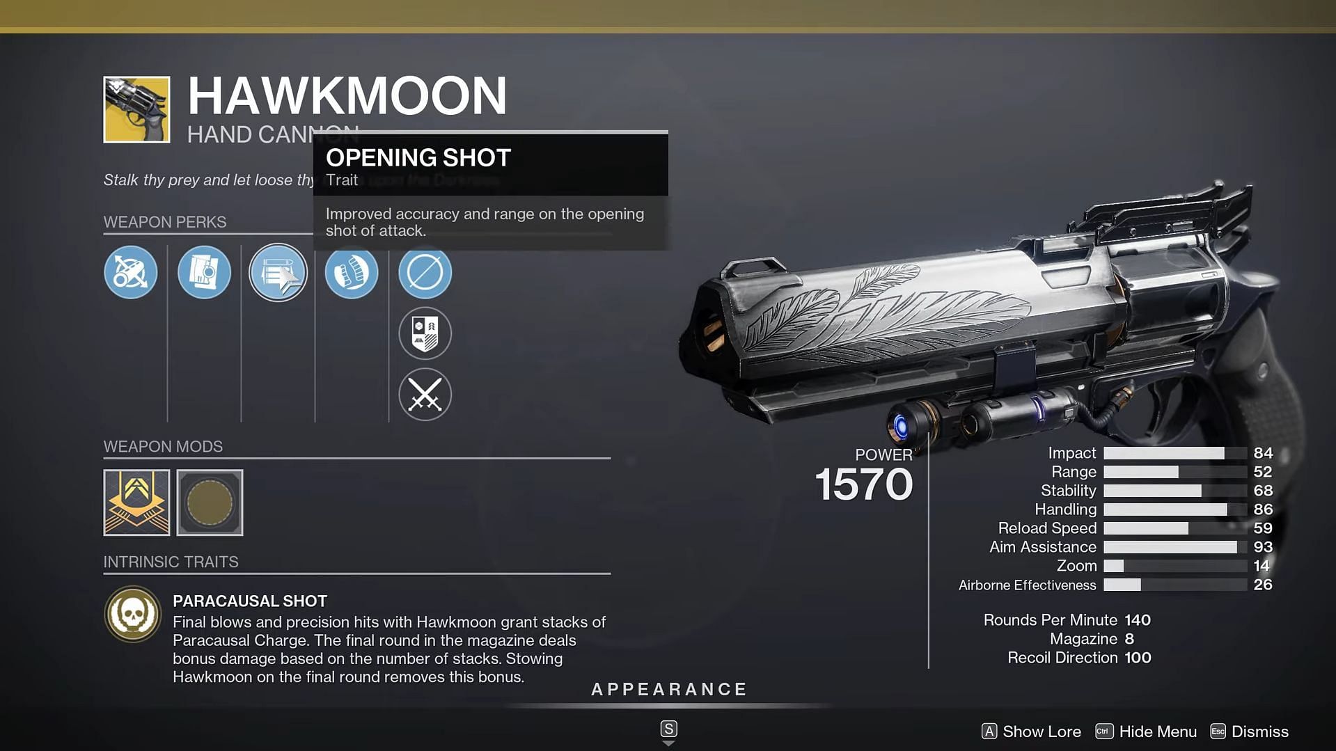 Hawkmoon (Image via Destiny 2)