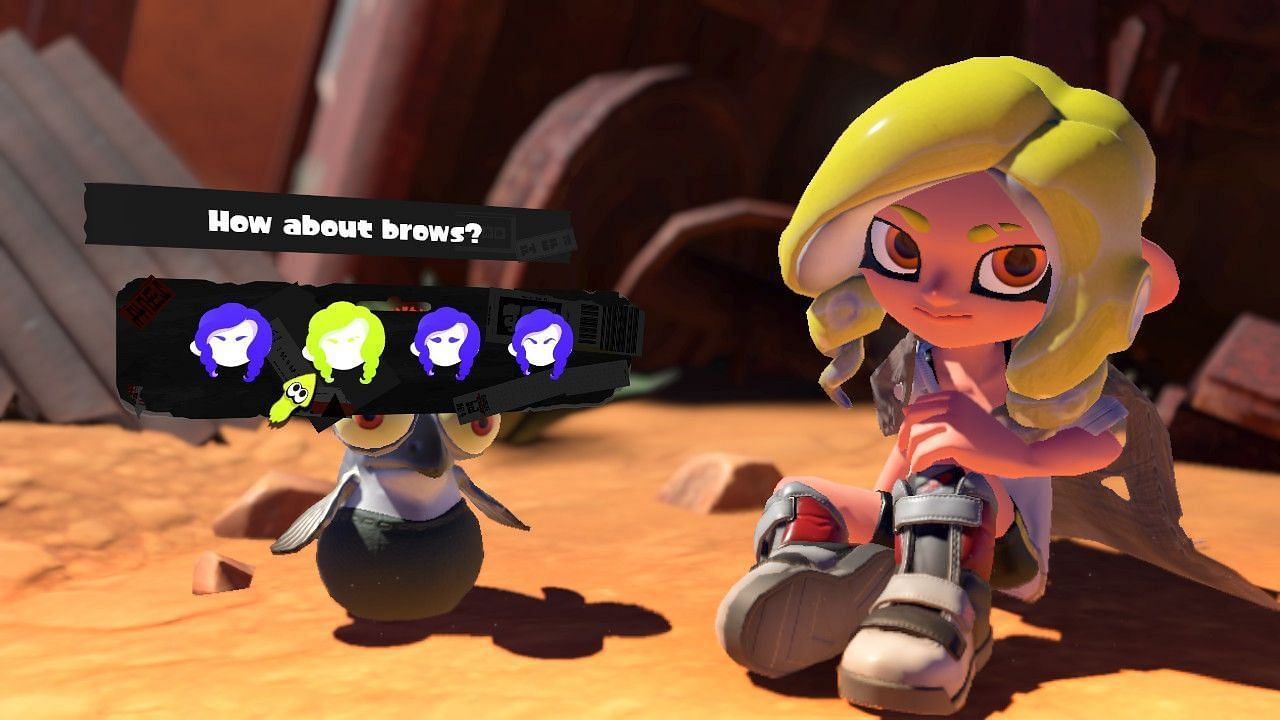 Character designs are on point, and you can even tweak the eyebrows of the inklings! (Image via Nintendo)