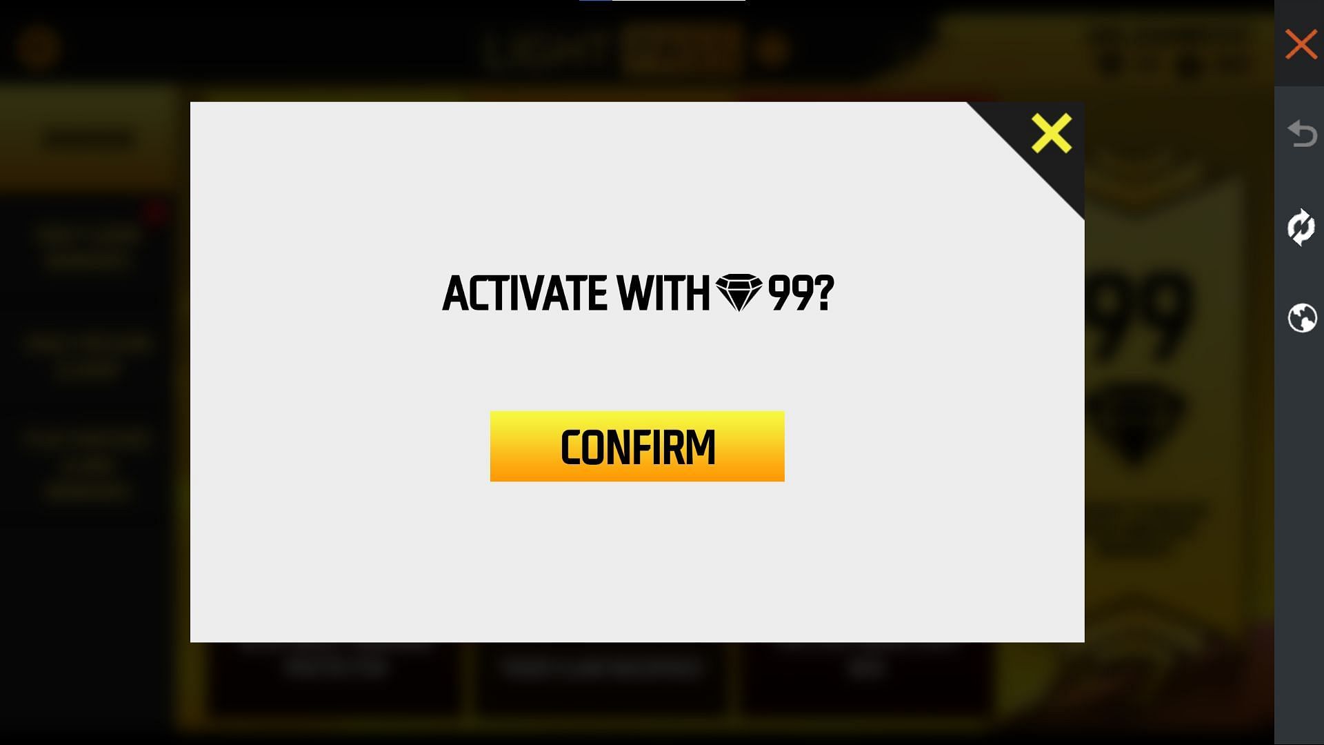 Confirm the activation to activate the Pass (Image via Garena)
