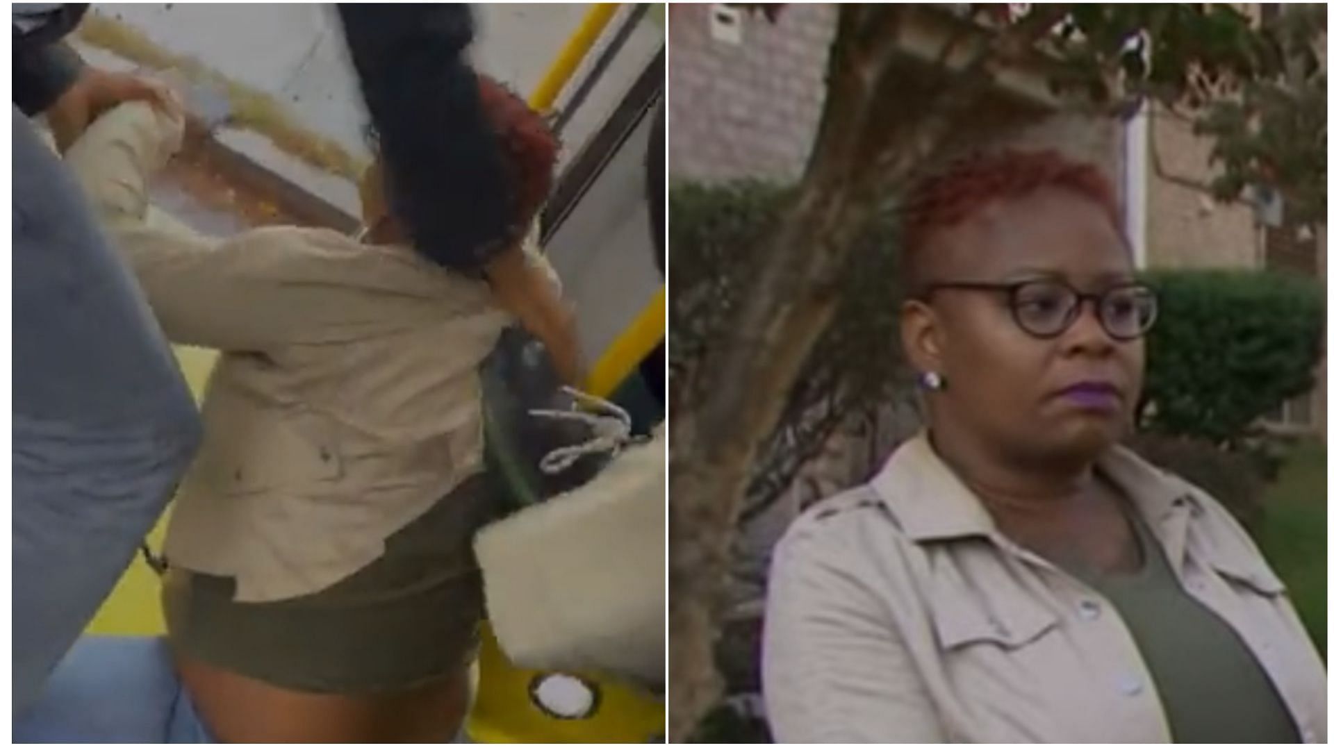 A woman was assaulted by a group of teen males and thrown out of a DC metrobus (Images via YouTube/Twitter @/RamirezReports) 