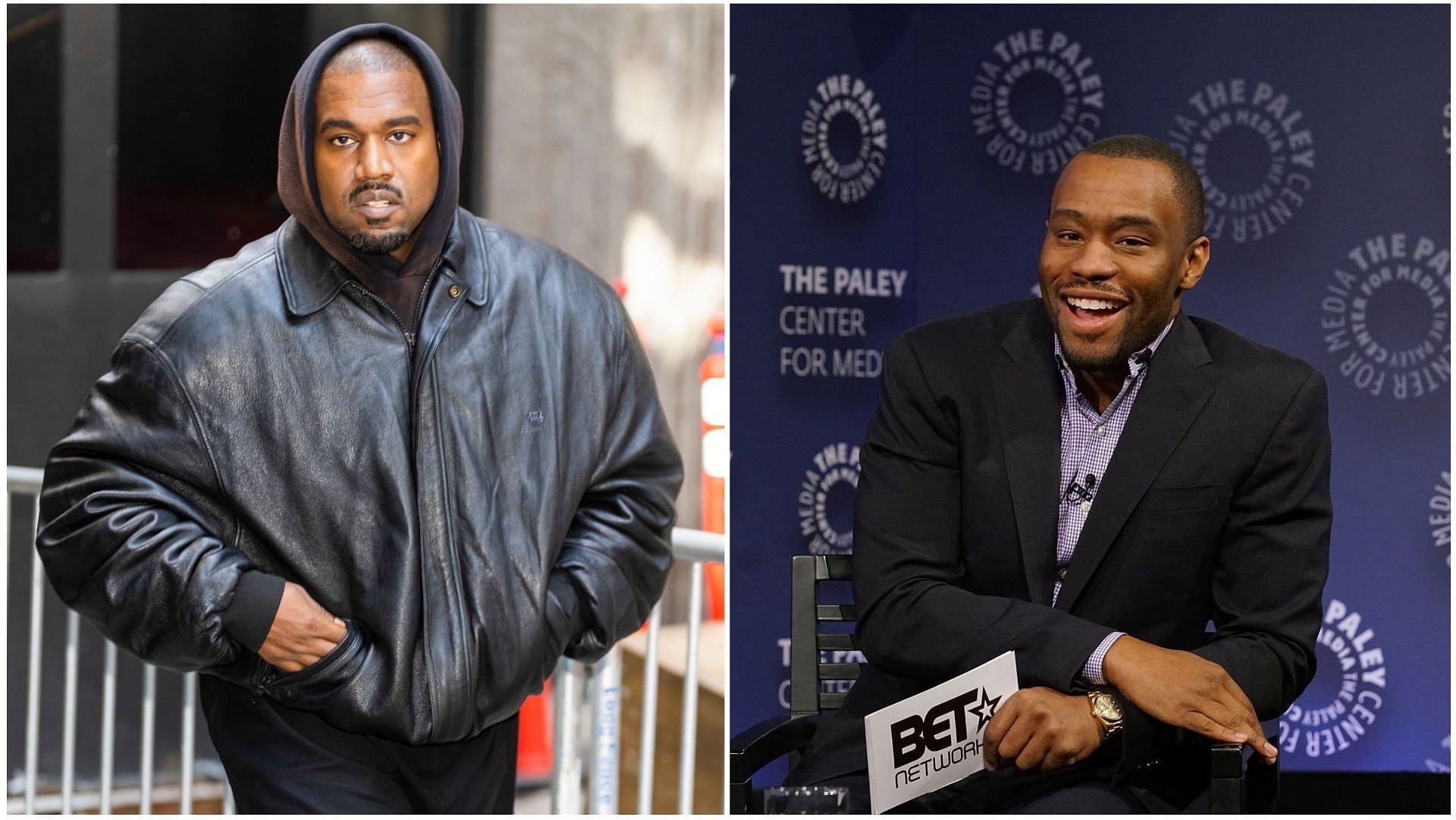 Marc Lamont Hill reacted to Kanye West&#039;s shirt controversy (Images via Gotham and Bennett Raglin/Getty Images)