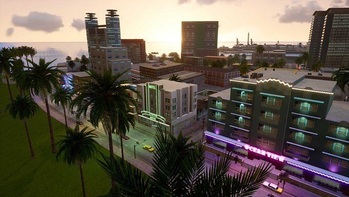 GTA Vice City turned 20 this weekend! In honor of the game's anniversary, I  took some scapes of cars and locations in Miami that were featured in the  game. : r/granturismo