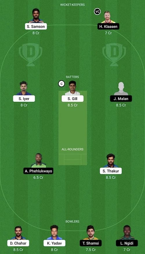 IND vs SA Dream11 Prediction Team - Head to Head League