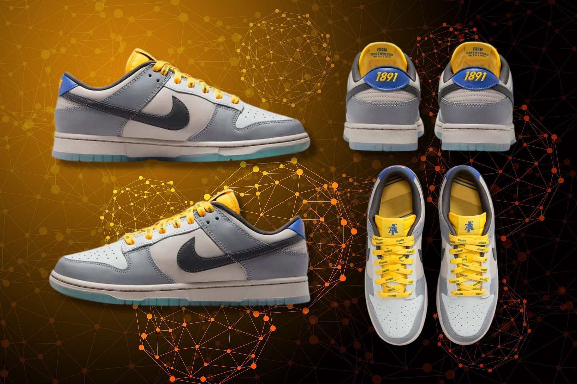 Here&#039;s a detailed look at the impending Nike Dunk Low &quot;Ayantee&quot; colorway (Image via Sportskeeda)