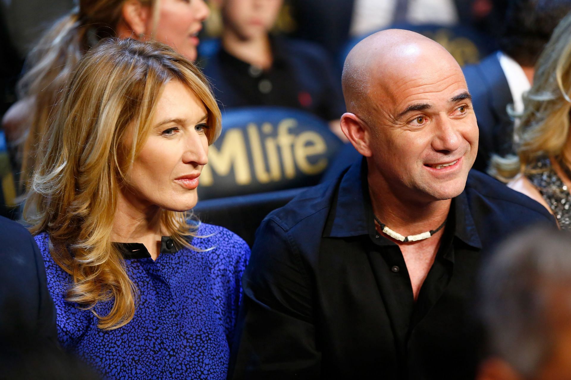 Steffi Graf with Andre Agassi in 2015