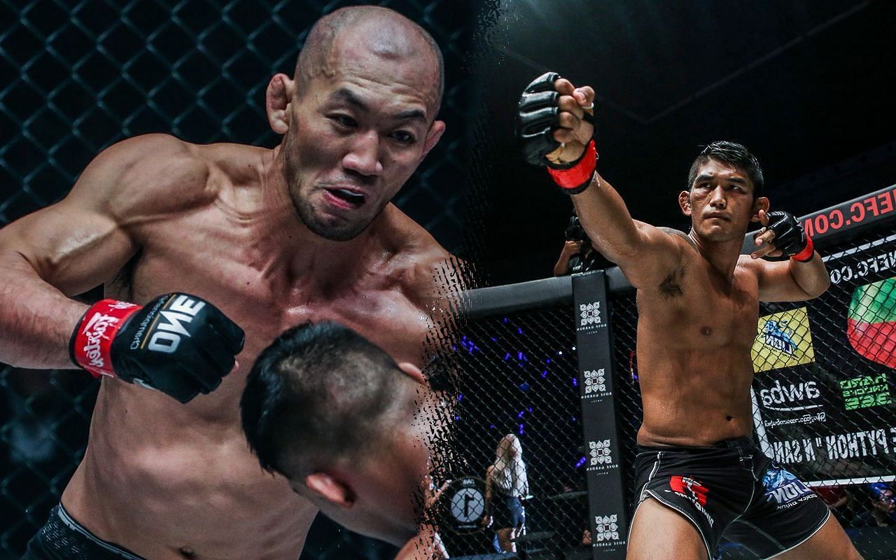 (left) Yushin Okamin and (right) Aung La N Sang [Credit: ONE Championship]