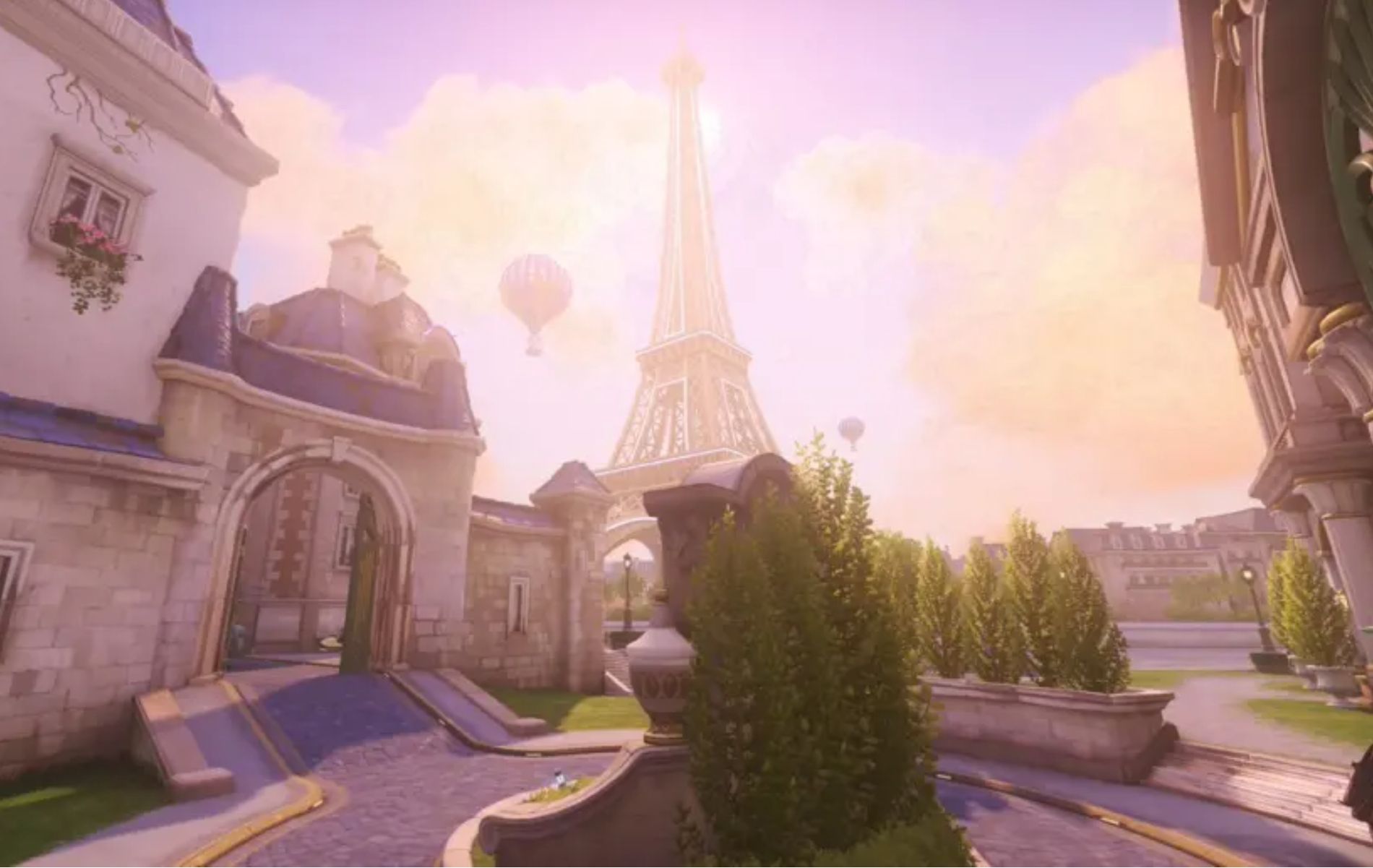 Paris offers very little cover to players and is easily one of the least preferred maps due to its poor design (Image via Blizzard Entertainment)