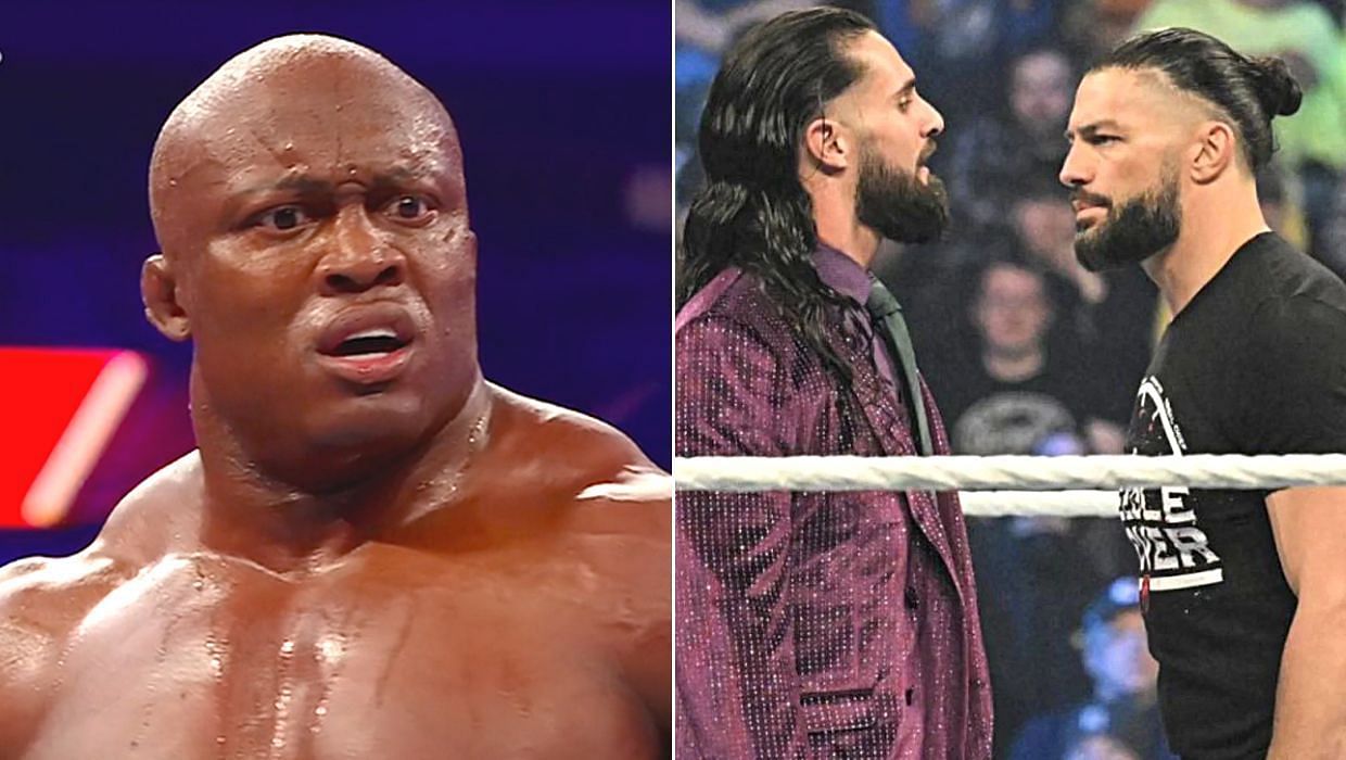 Bobby Lashley/Seth Rollins confronts Roman Reigns