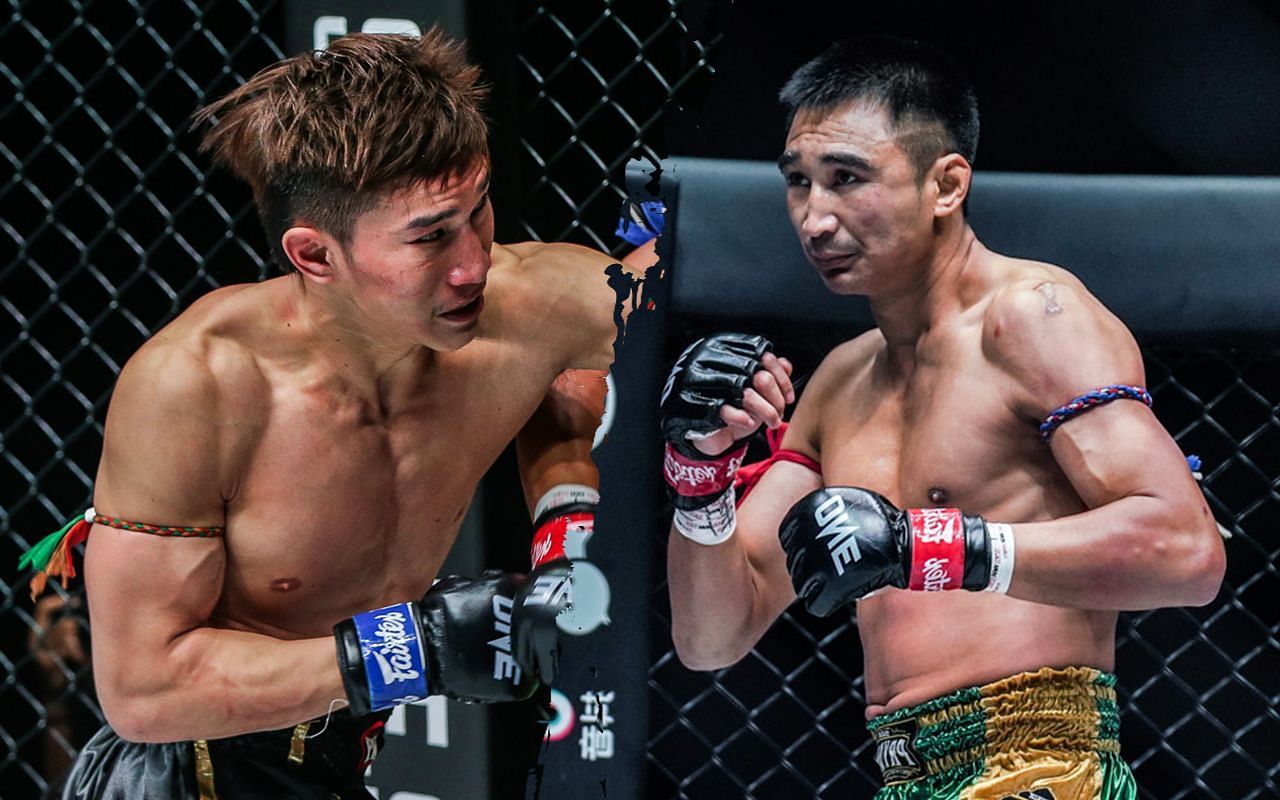 (left) Tawanchai PK. Saenchai and (right) Petchmorakot Petchyindee clash at ONE 161 [Credit: ONE Championship]