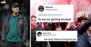 "Really hope this isn't the real team" "Klopp is losing the plot" - Liverpool fans lose their minds as attacker drops to the bench for Manchester City clash
