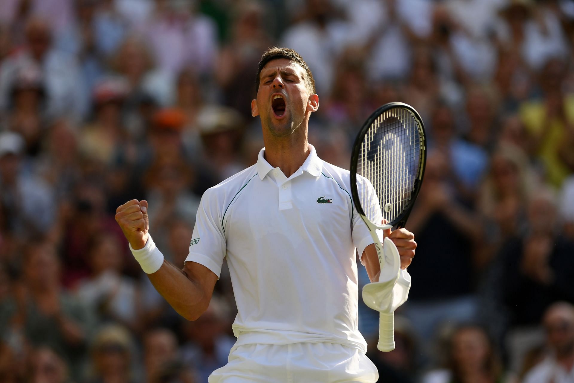 Novak Djokovic during the 2022 Wimbledon Championships