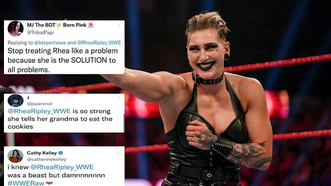 "Better than Hogan slamming Andre"- Twitter erupts as Rhea Ripley bodyslams 290lbs male WWE star on RAW
