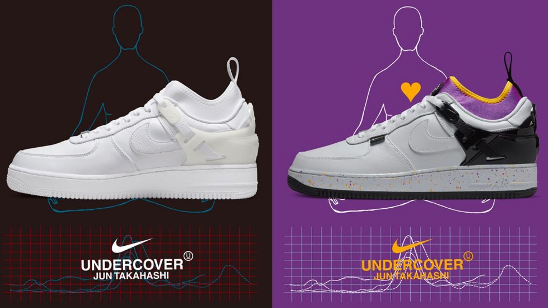 Where to buy UNDERCOVER x Nike Air Force 1 Low footwear pack? Price