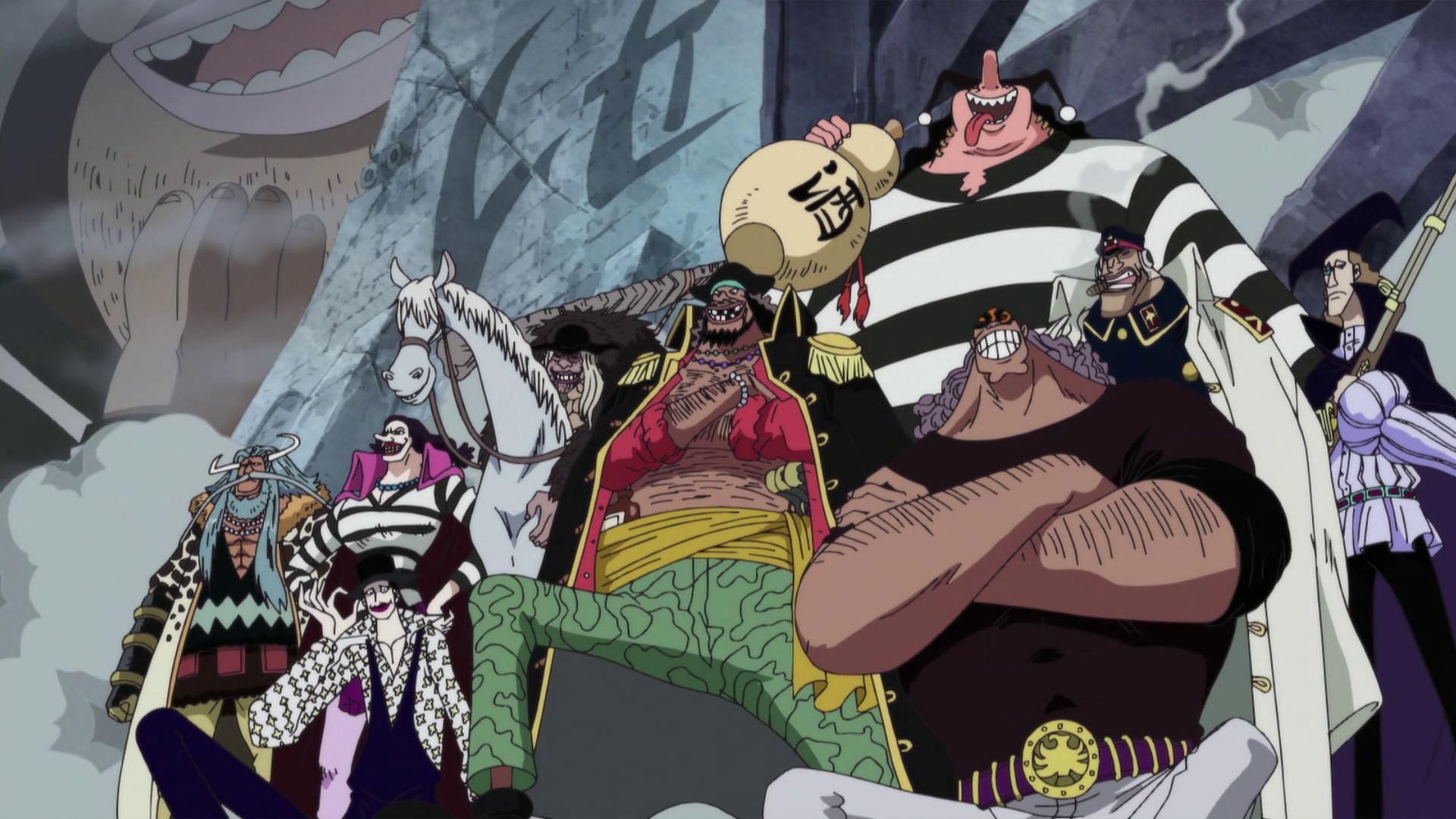 The Blackbeard Pirates as seen in One Piece (Image via Toei Animation)