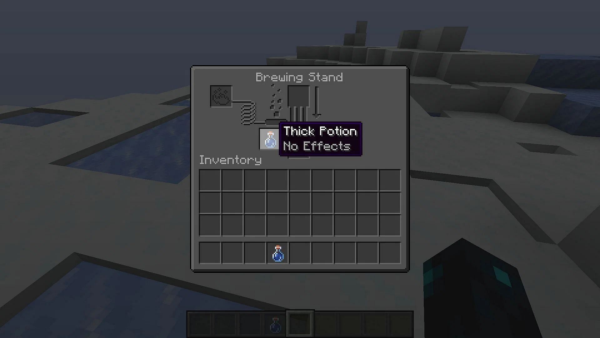 Thick potion is brewed from glowstone dust in Minecraft (Image via Mojang)