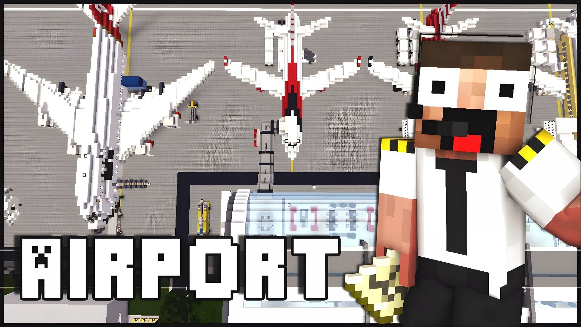 Minecraft airports can be spectacular (Image via Youtube/Keralis)