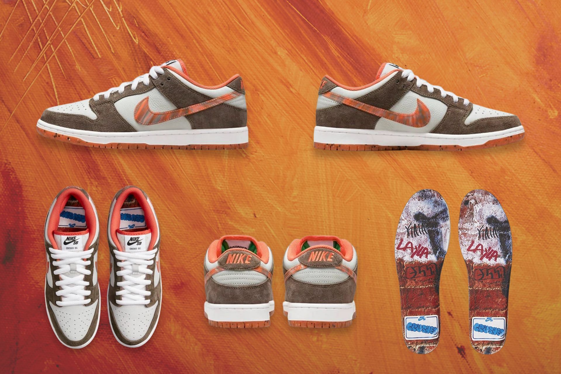 Where skate shops sb dunks to buy Crushed Skate Shop x Nike SB Dunk Low shoes? Price