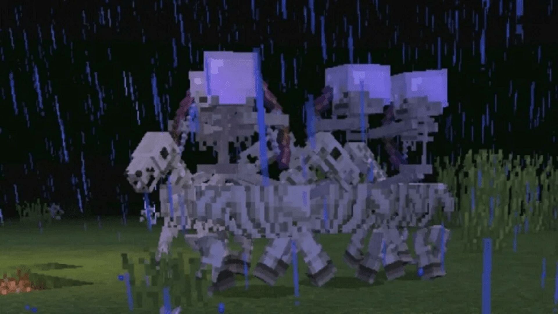 The four skeletal horsemen (Image via Mojang)