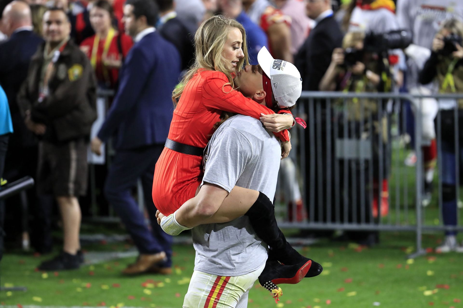 The couple after the Chiefs won Super Bowl LIV over the San Francisco 49ers