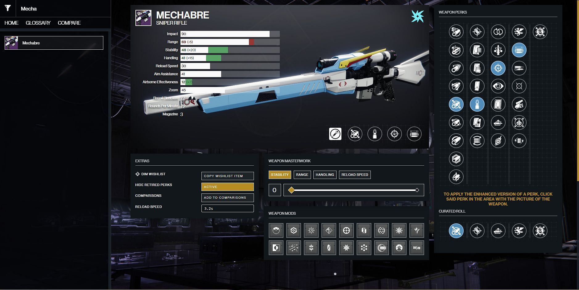 Destiny 2 god roll guide Mechabre for PvP and PvE