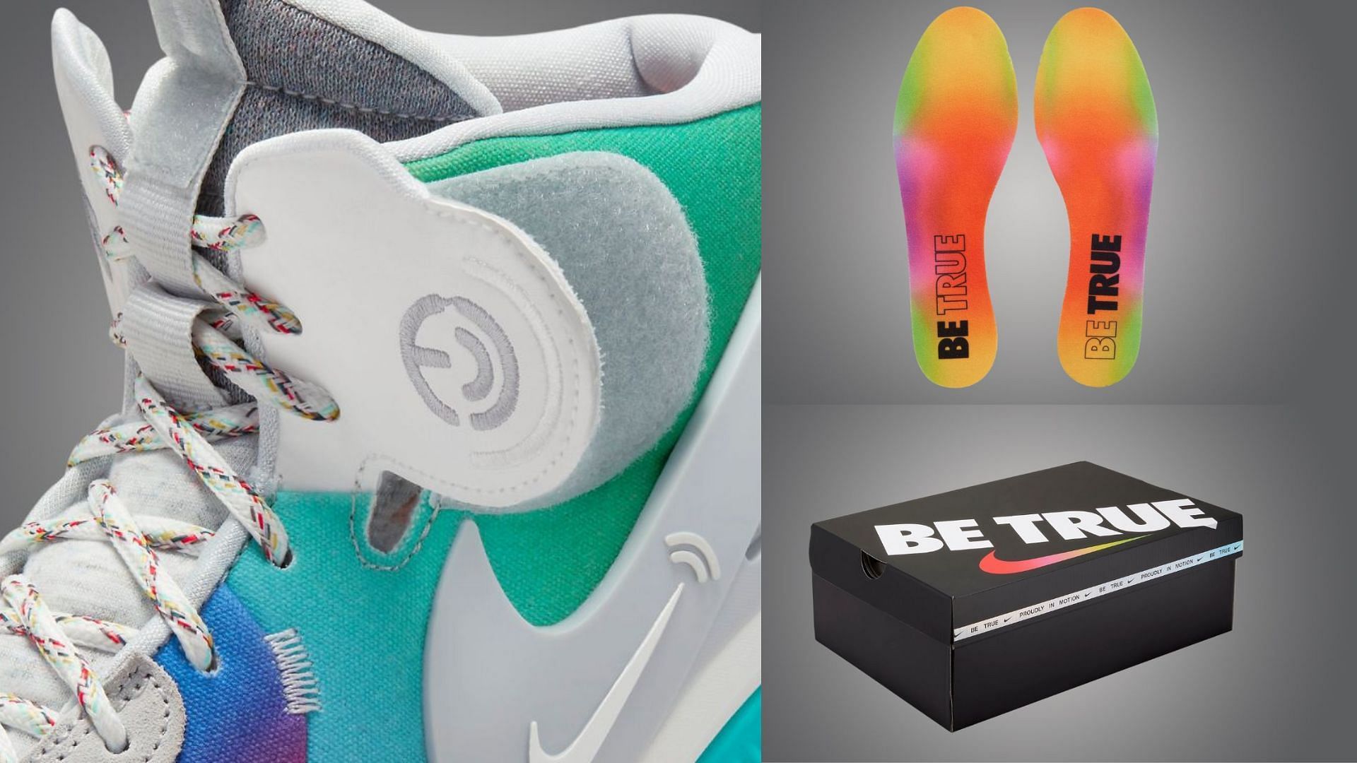 Take a closer look at the straps, insoles, and customized shoebox of impending sneakers (Image via Sportskeeda)