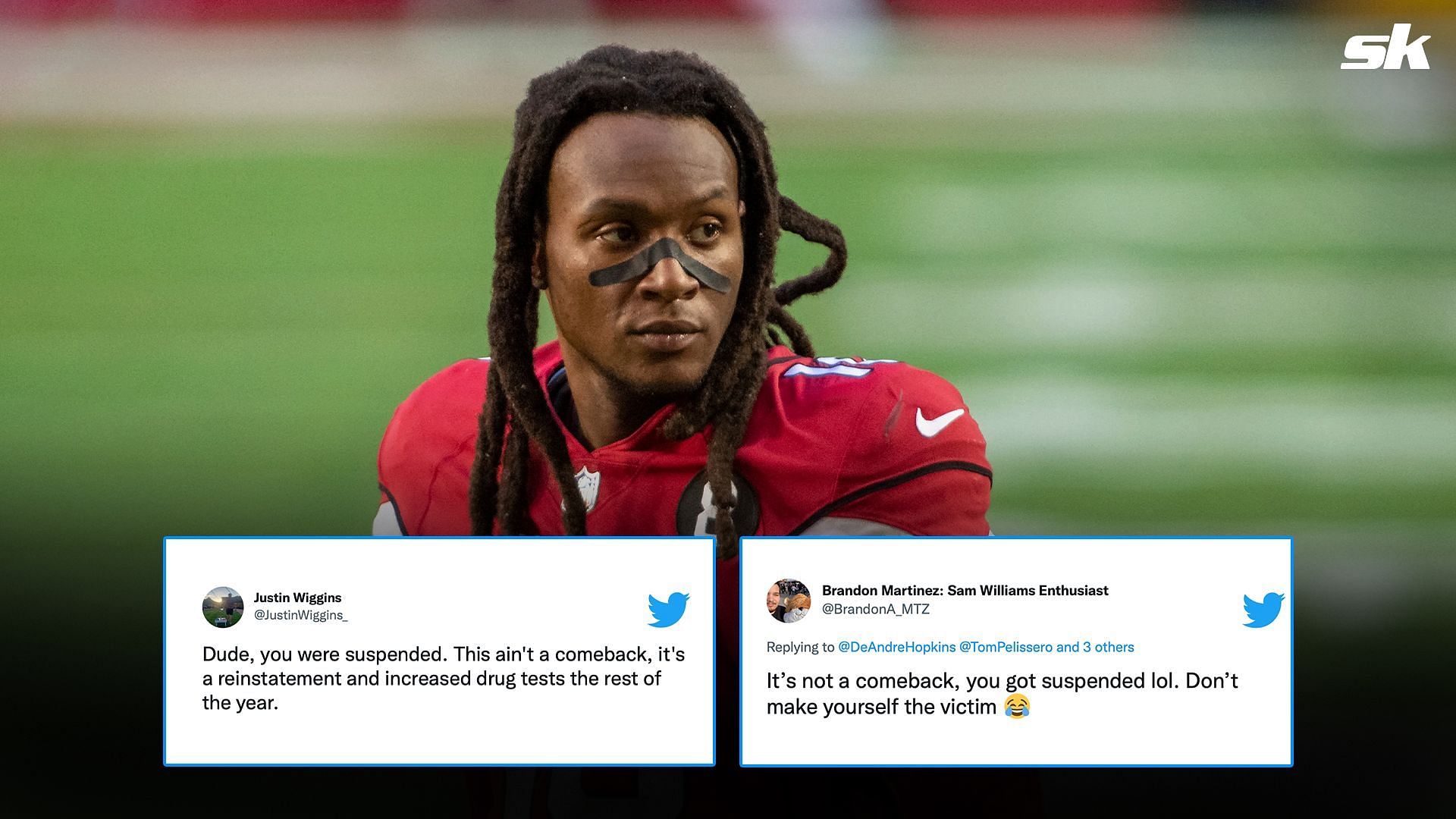 DeAndre Hopkins isn't sweating suspension, but he isn't happy about it