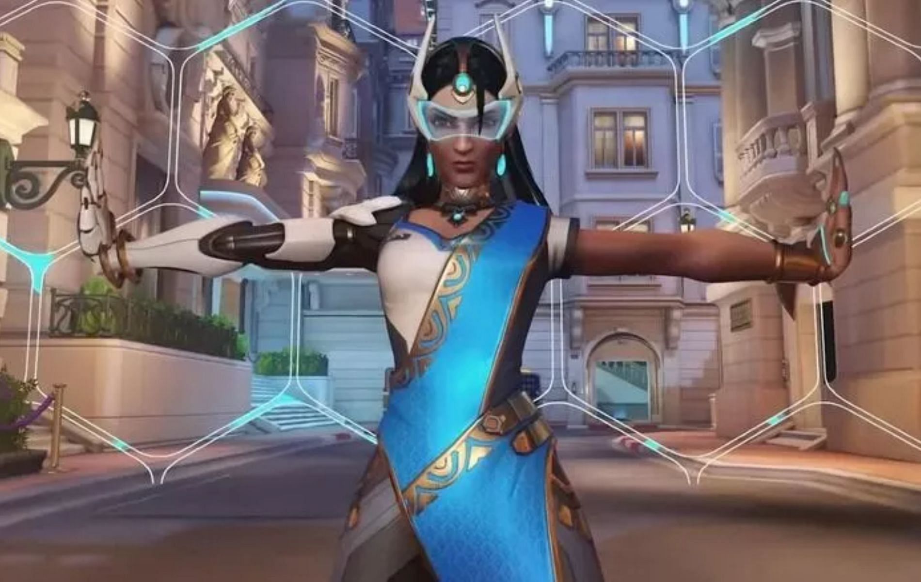 Symmetra is one of the oldest DPS heroes in the Overwatch world (Image via Blizzard Entertainment)