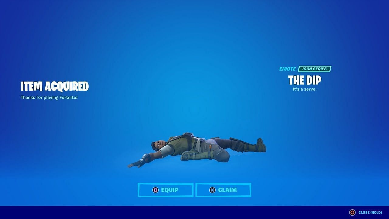 The Dip emote in Fortnite (Image via Brani on YouTube)