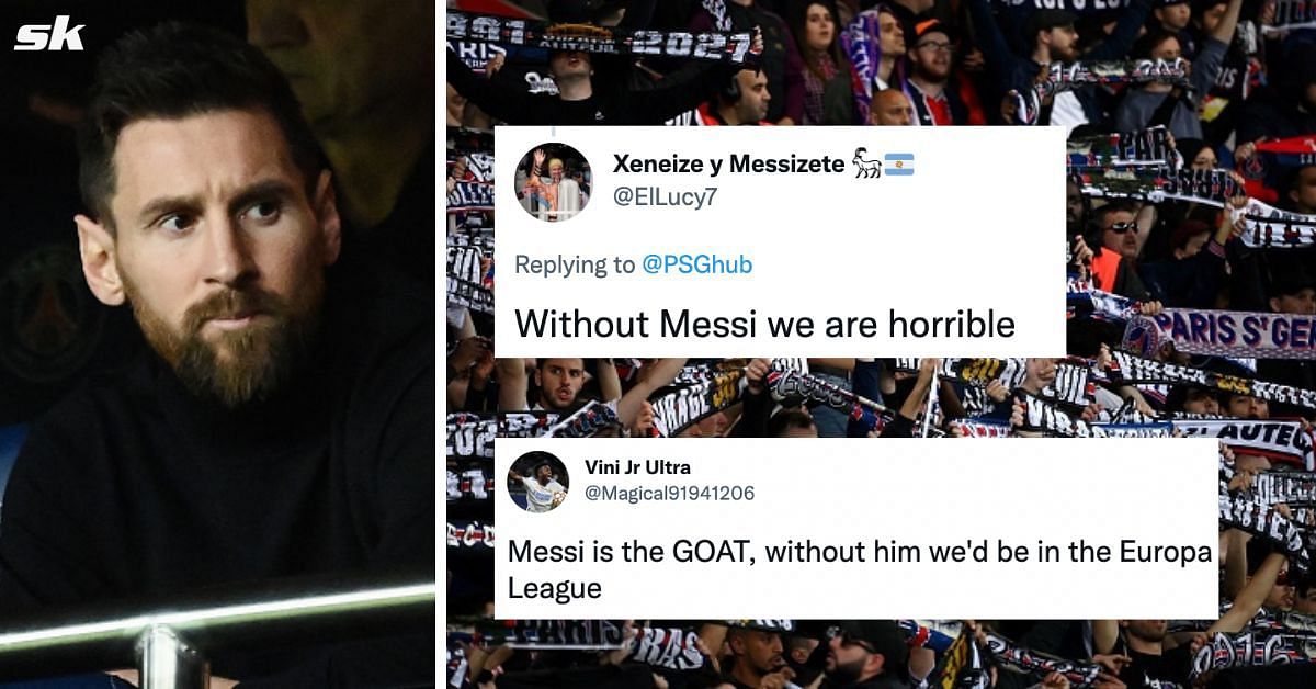PSG fans miss Lionel Messi during Champions League clash