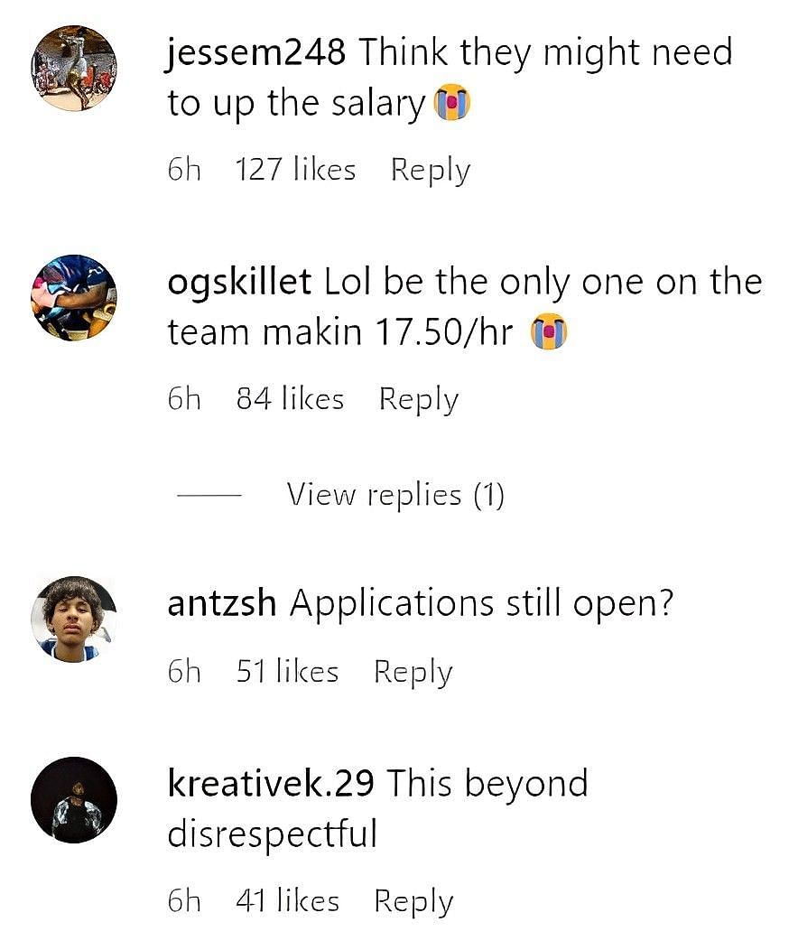 Fans react to the job posting