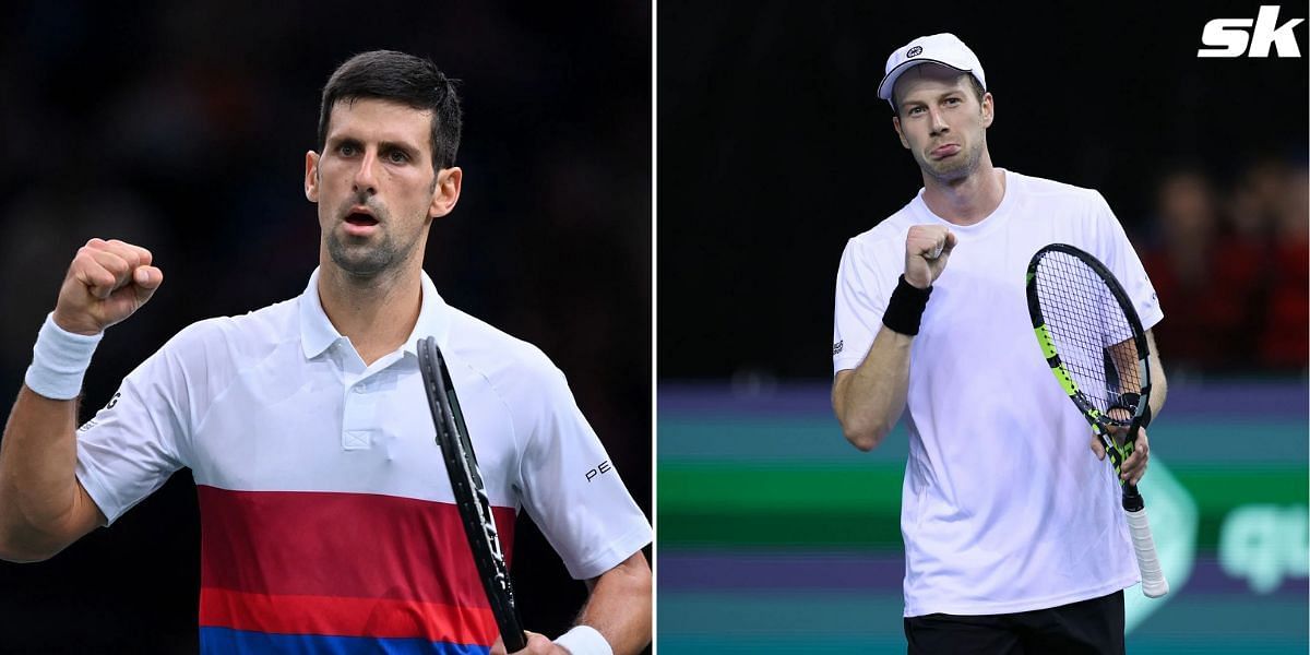 Novak Djokovic and Botic van de Zandschulp.