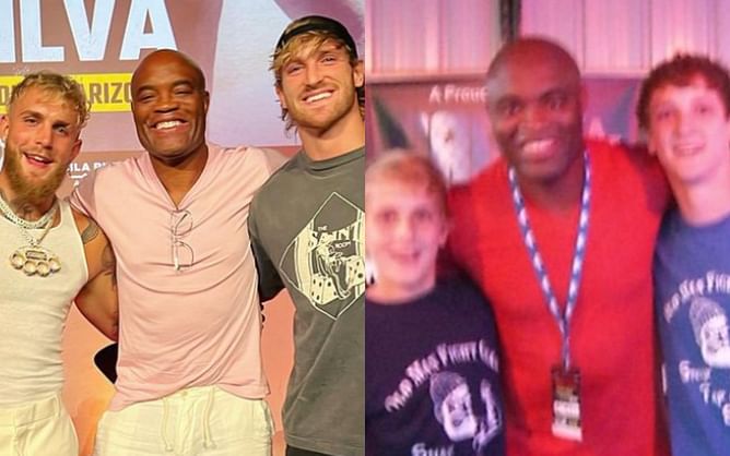 When Logan and Jake Paul recreated photo with UFC legend Anderson Silva more than a decade after meeting "The Spider" for the first time as kids