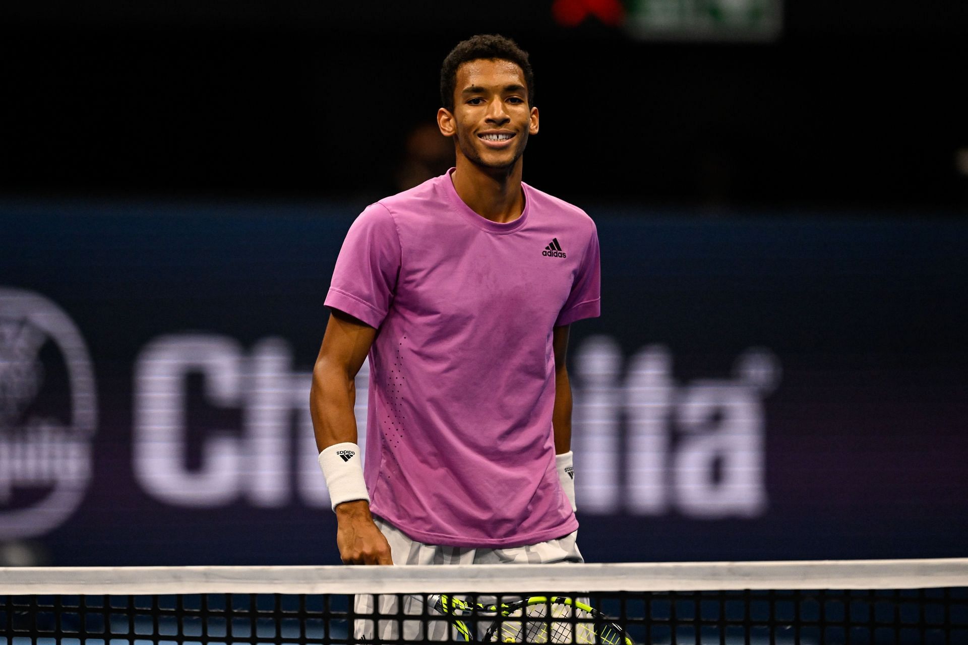 Felix Auger-Aliassime pictured at the Swiss Indoor Basel.