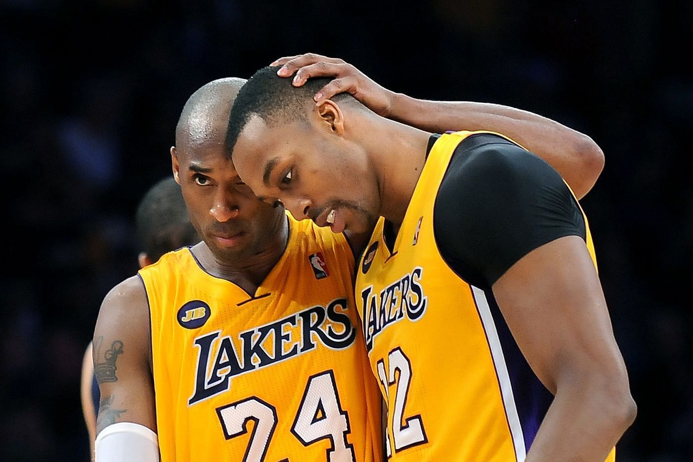 Kobe Bryant and Dwight Howard spent only one season together as teammates during the 2012-13 season with the LA Lakers. [photo: Silver Screen and Roll]