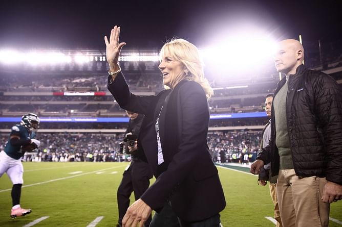 Jill Biden gets the Kim Kardashian treatment as boos rain down on FLOTUS during Cowboys vs Eagles