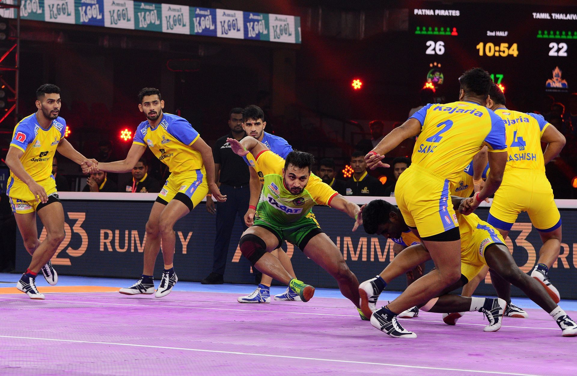 Tamil Thalaivas defeated the Patna Pirates in tonight&#039;s first match (Image: PKL)
