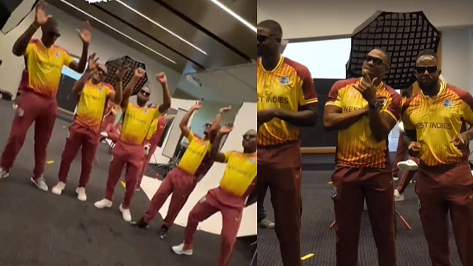 बॉलीवुड गाने पर डांस करते वेस्टइंडीज के खिलाड़ी