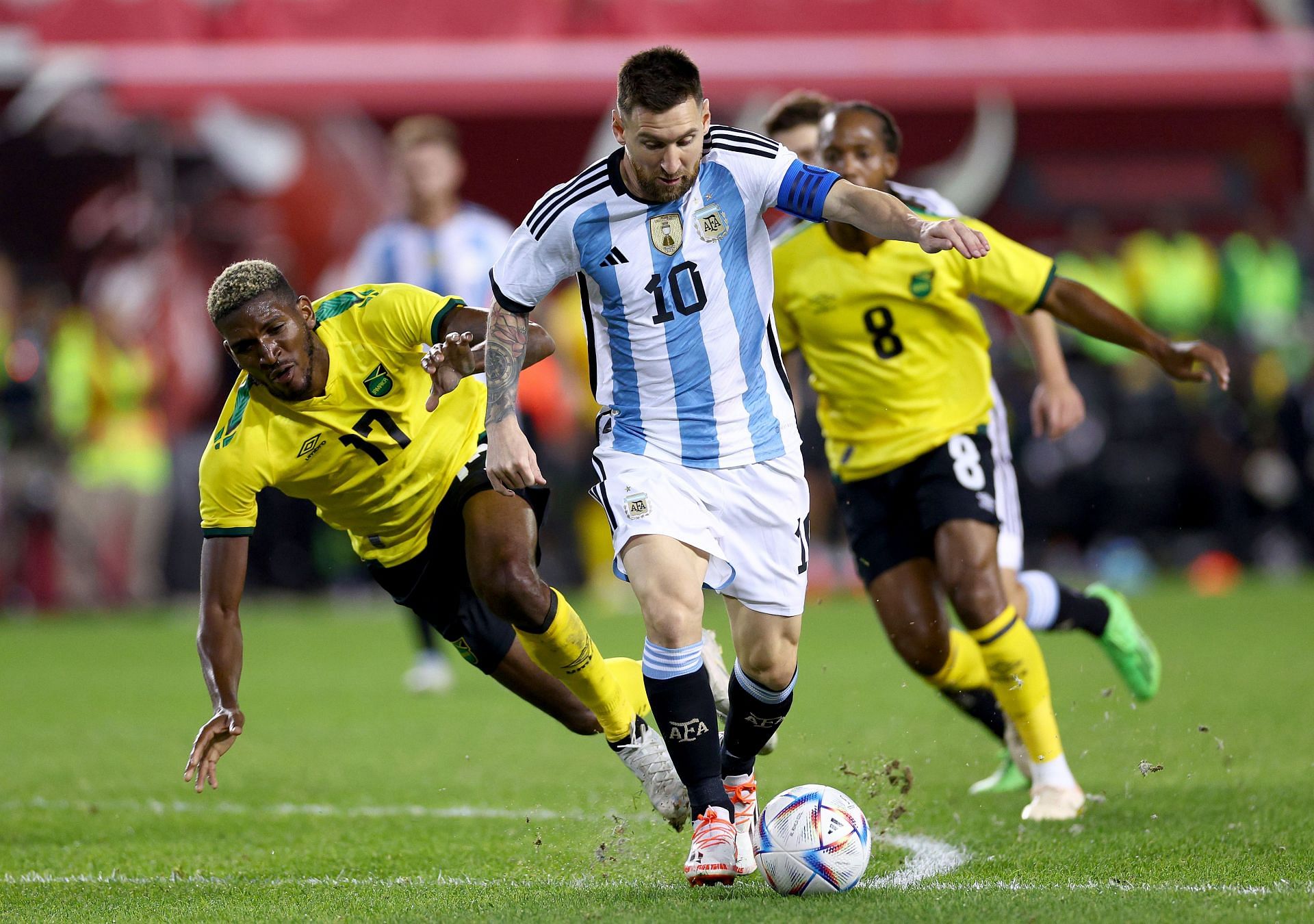 Messi in action against Jamaica last time out.