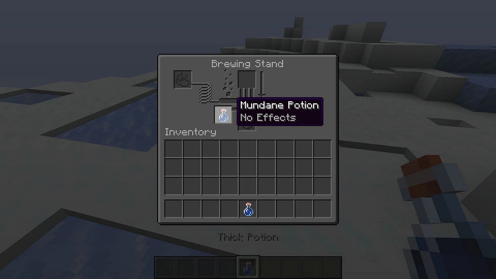 Mundane Potion cannot brew any useful potion in Minecraft (Image via Mojang)