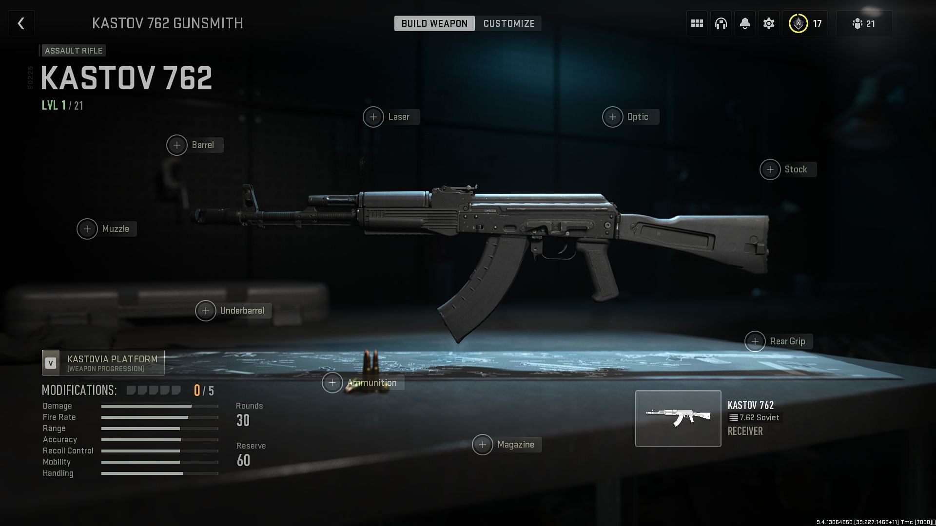 Call of Duty: Modern Warfare 2 Kastov 762 loadout (image via Activision)